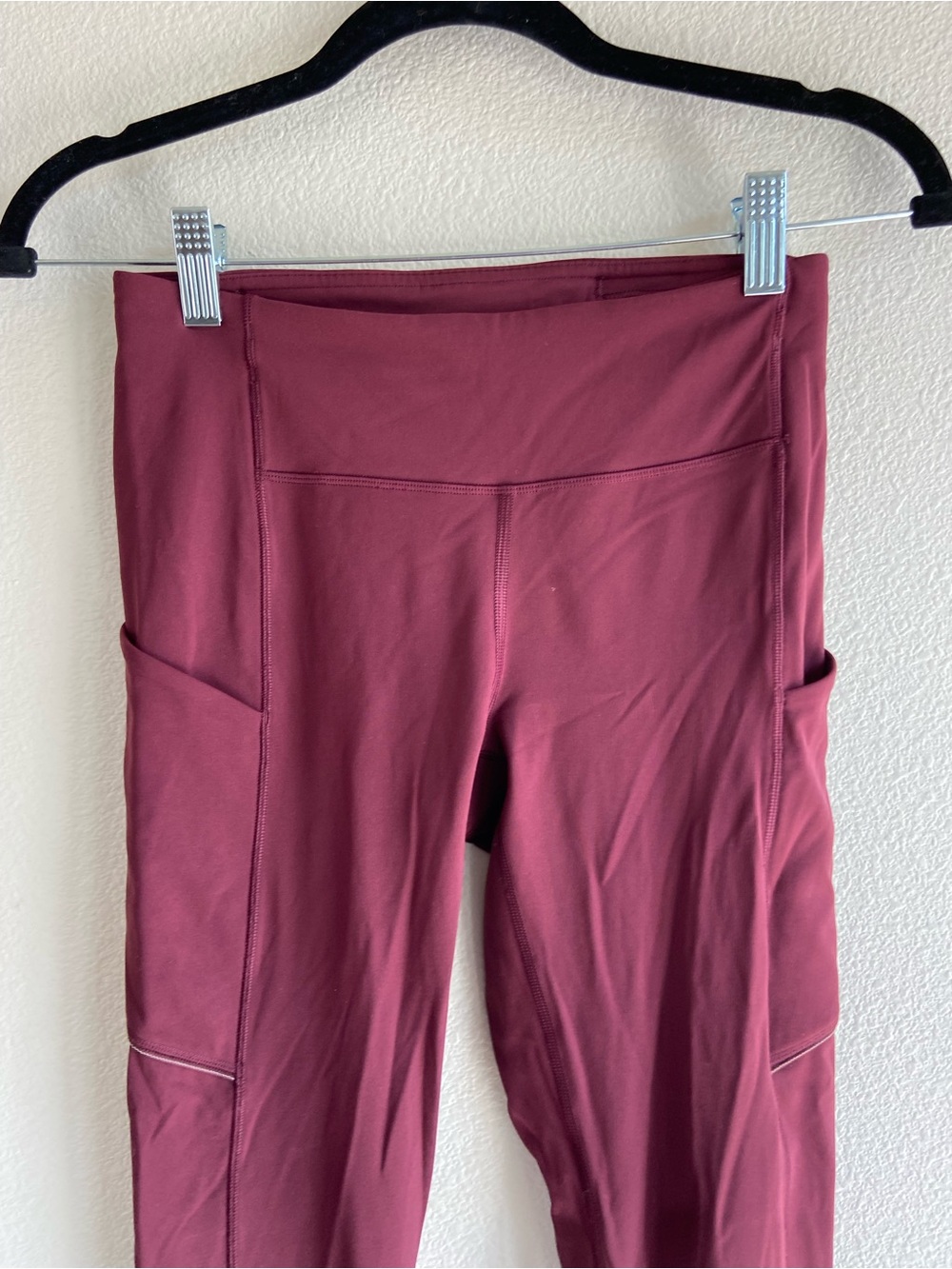 lululemon athletica speed up tights ax 4 High-Waist Burgundy Leggings Pockets - Picture 4 of 7